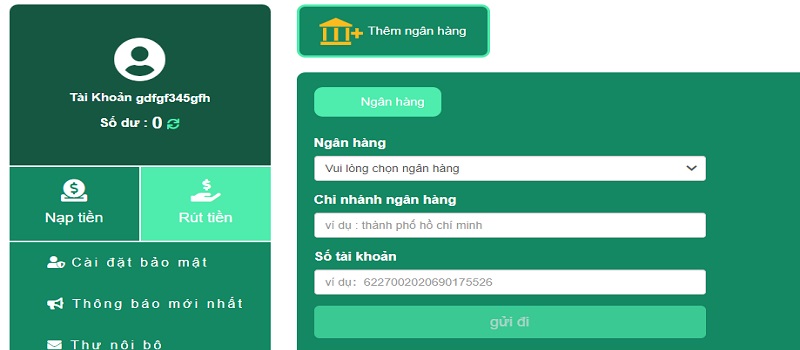 Thao tác rút tiền không tốn phí tại nhà cái Cwin